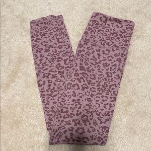Athleta Mauve Animal Print Leggings